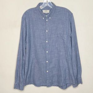Melindagloss Blue Casual Button Down Dress Shirt